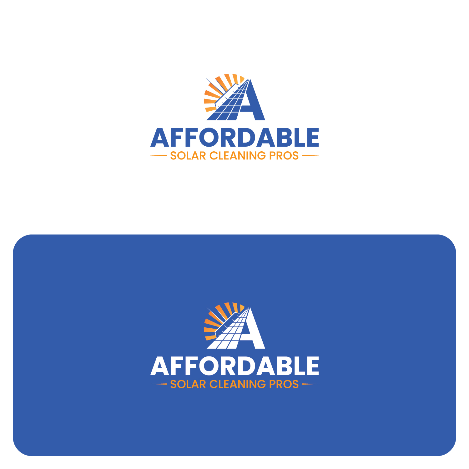 Logo Design by Maxo-Biz for Affordable Solar Cleaning Pros LLC | Design #34452837