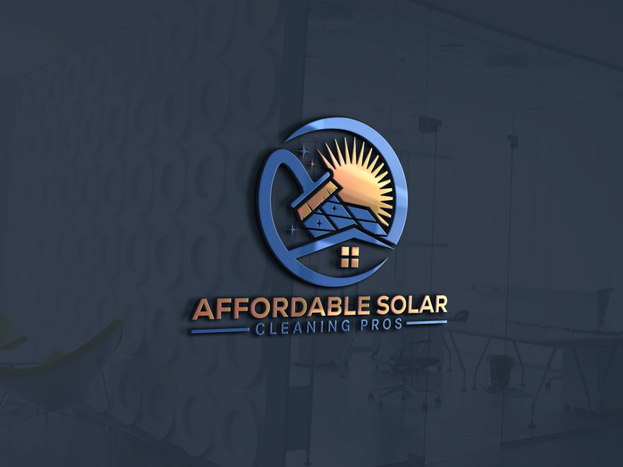 Logo Design by Kontab for Affordable Solar Cleaning Pros LLC | Design #34475274