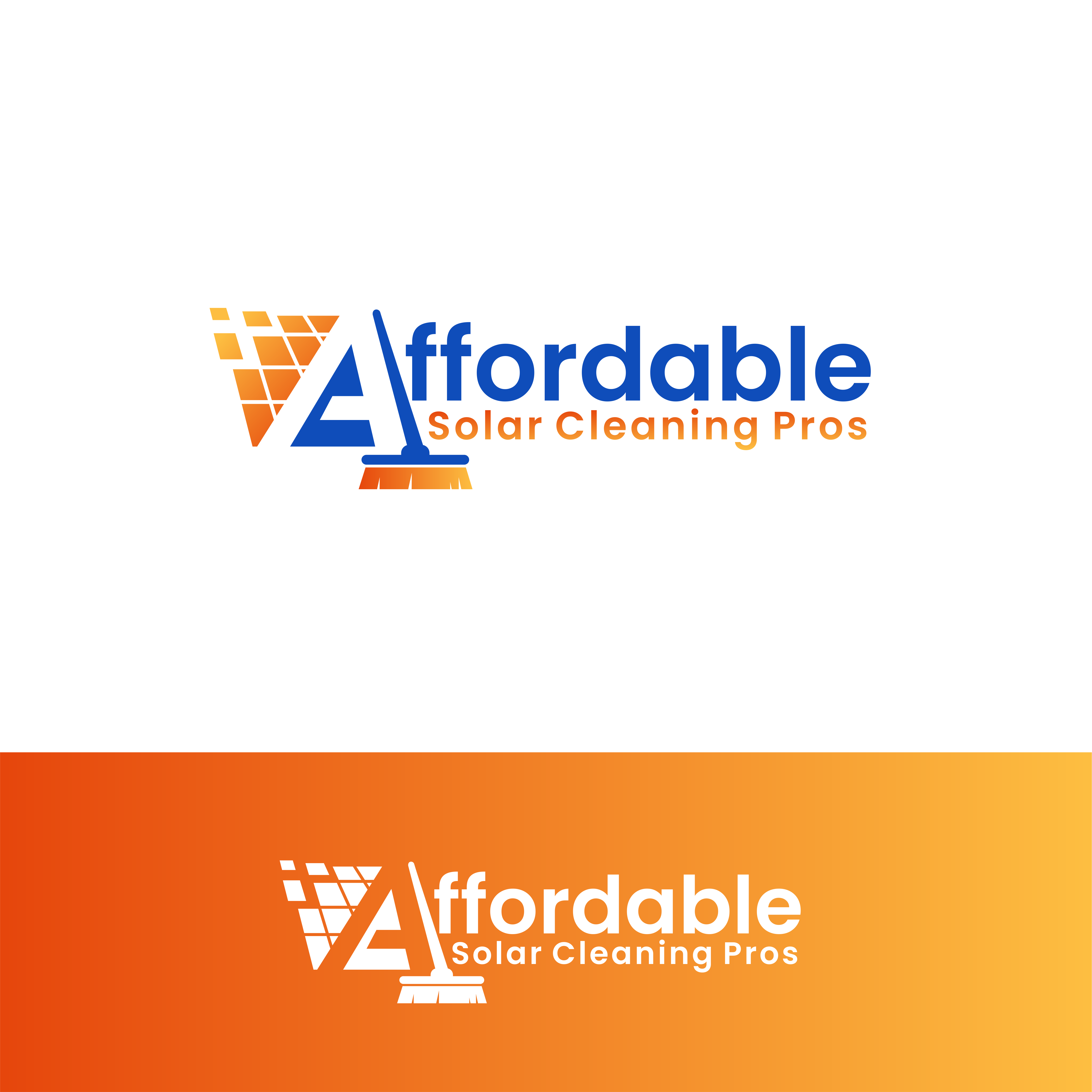 Logo Design by Reza Refianto for Affordable Solar Cleaning Pros LLC | Design #34459210