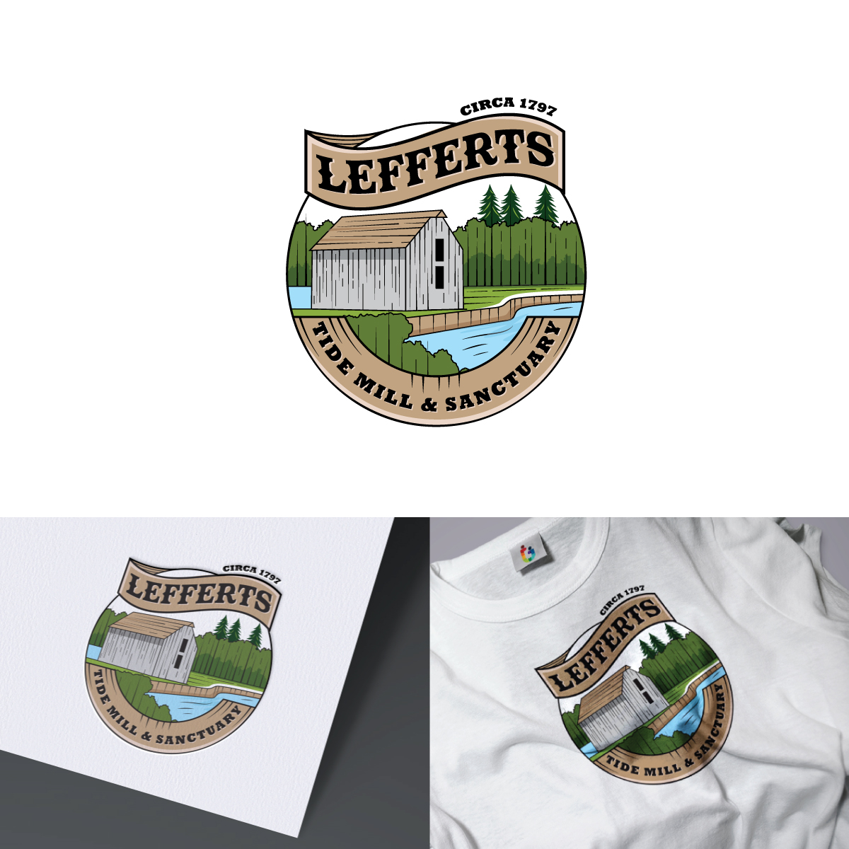 Logo Design by AbhishekkM'24 for Lefferts Tide Mill & Sanctuary | Design #34452200