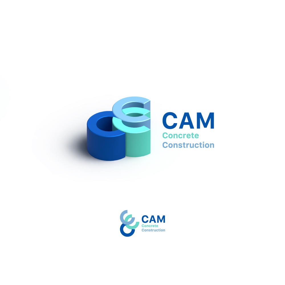 Logo Design by MotionPixelll™ for CAM Concrete Construction, Inc. | Design #34462006