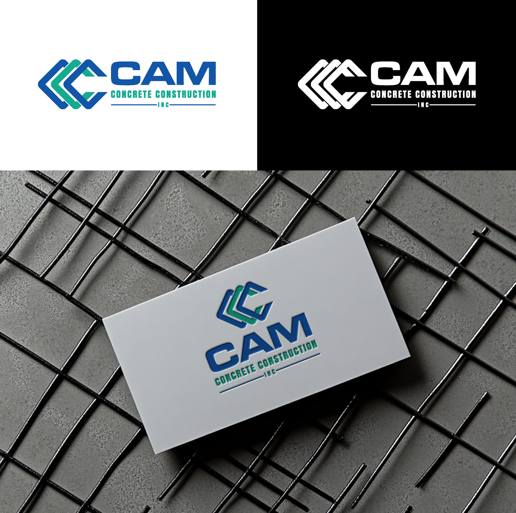 Logo Design by RA-bica for CAM Concrete Construction, Inc. | Design #34459610