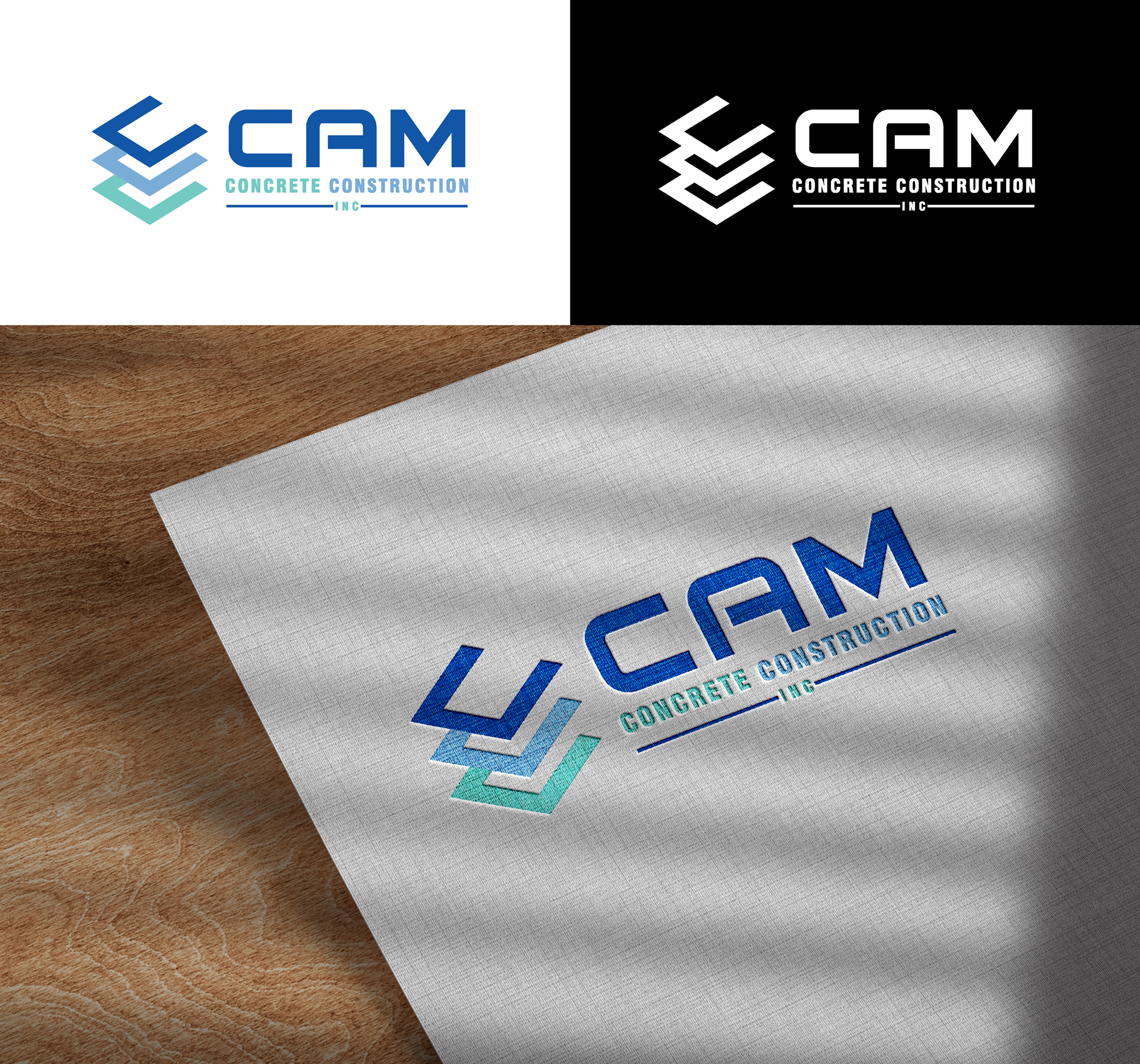 Logo Design by RA-bica for CAM Concrete Construction, Inc. | Design #34459612