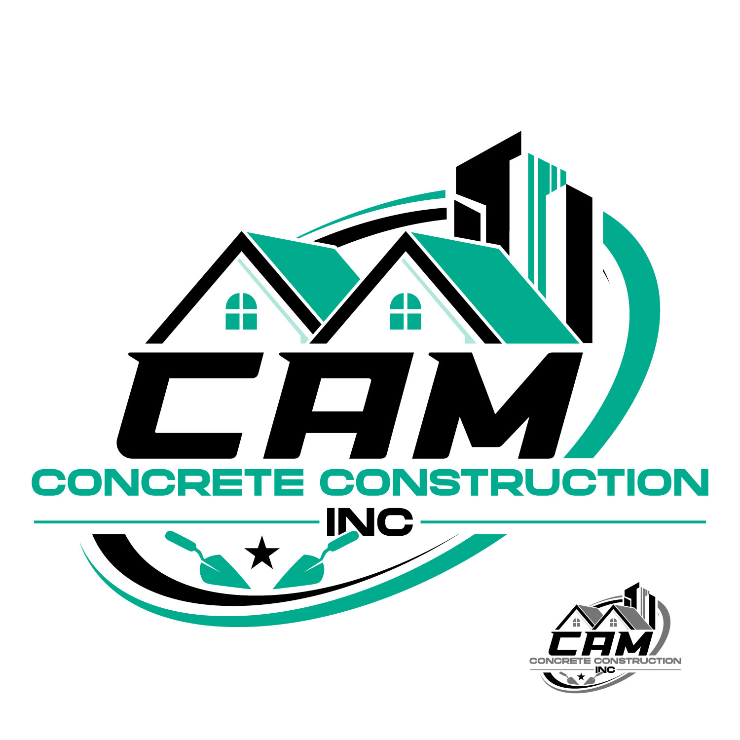 Logo Design by Suvendu.S for CAM Concrete Construction, Inc. | Design #34457033