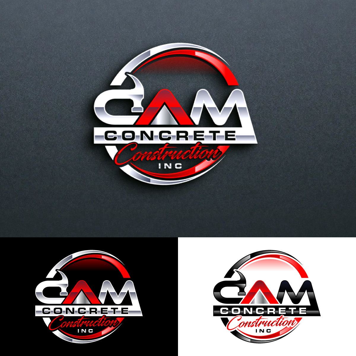 Logo Design by Suvendu.S for CAM Concrete Construction, Inc. | Design #34457246