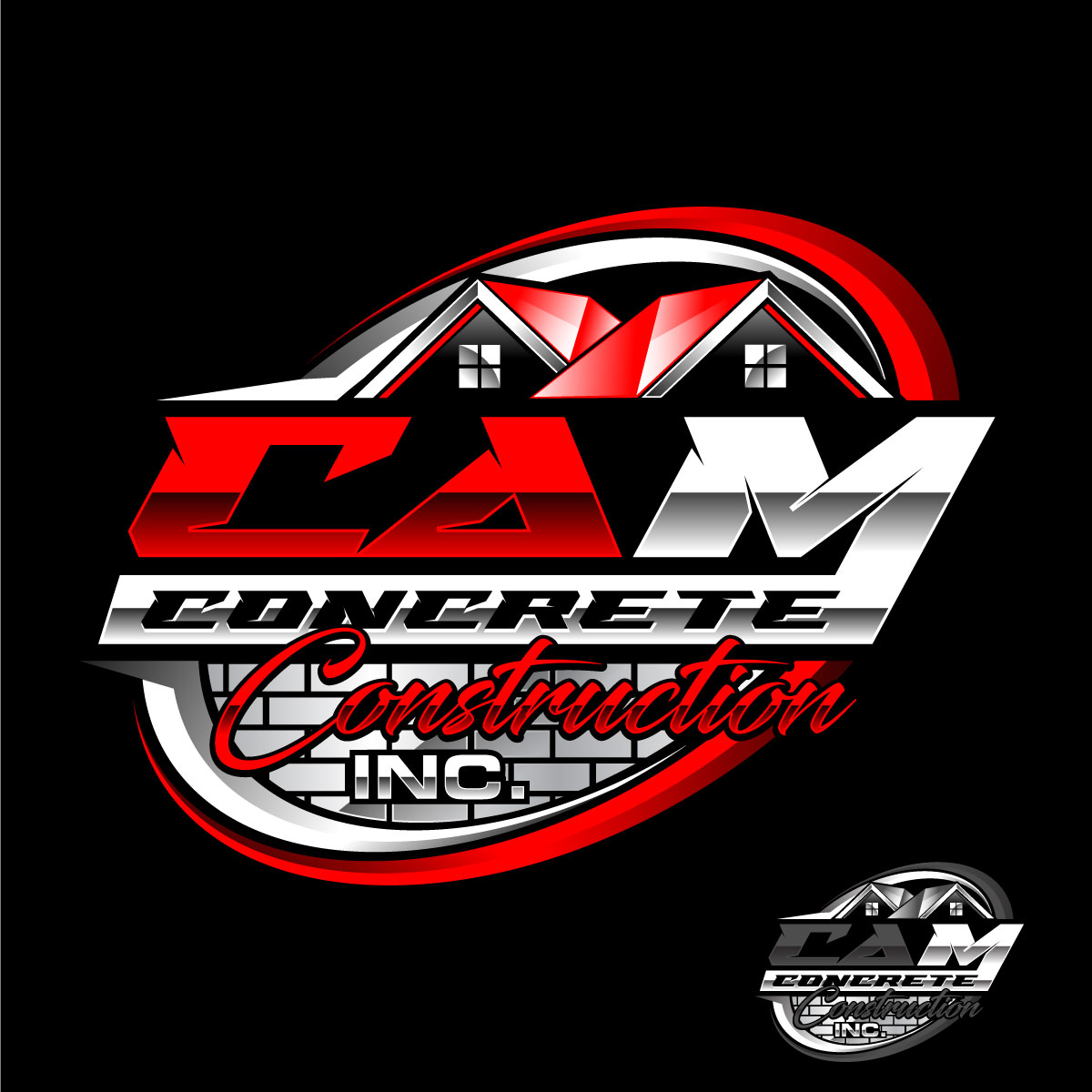 Logo Design by Suvendu.S for CAM Concrete Construction, Inc. | Design #34457378