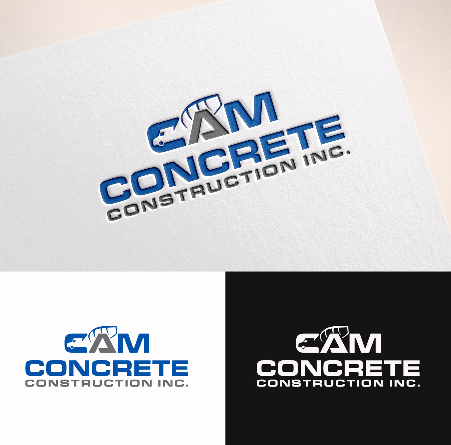 Logo Design by M Art & Design for CAM Concrete Construction, Inc. | Design #34456740