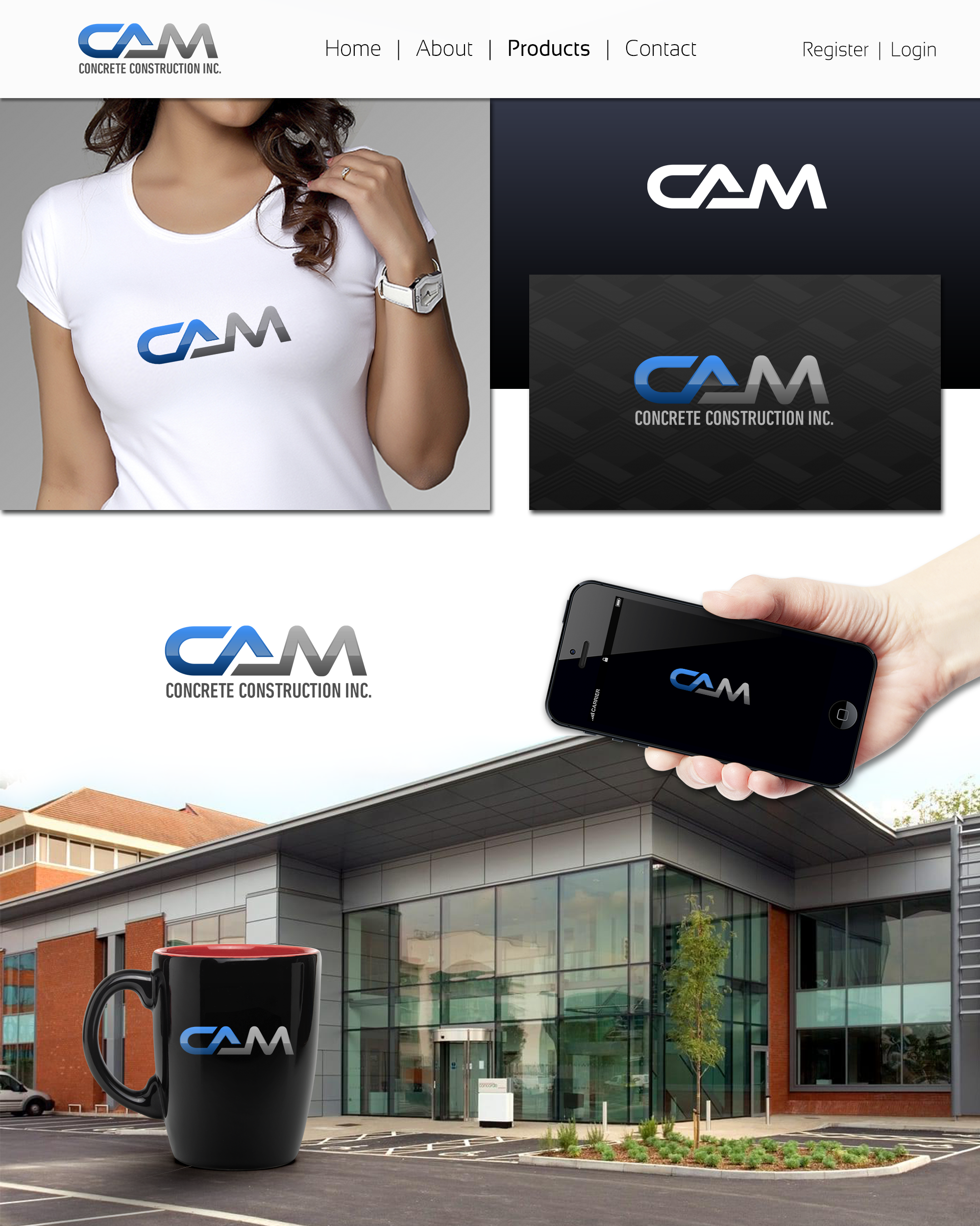 Logo Design by Mhosneezaman for CAM Concrete Construction, Inc. | Design #34466965