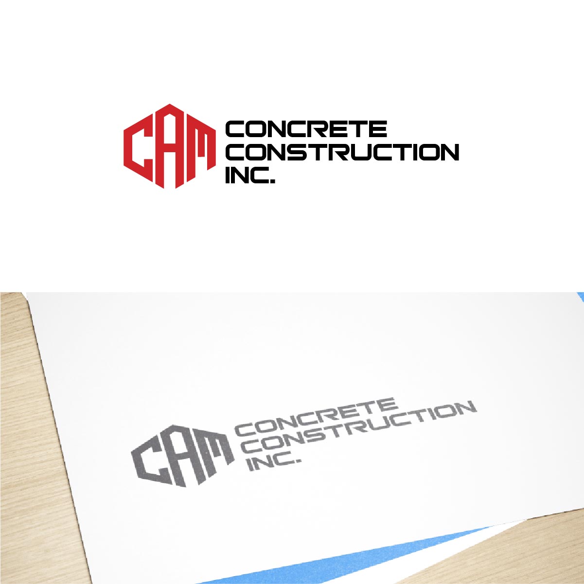 Logo Design by fly  design for CAM Concrete Construction, Inc. | Design #34459782