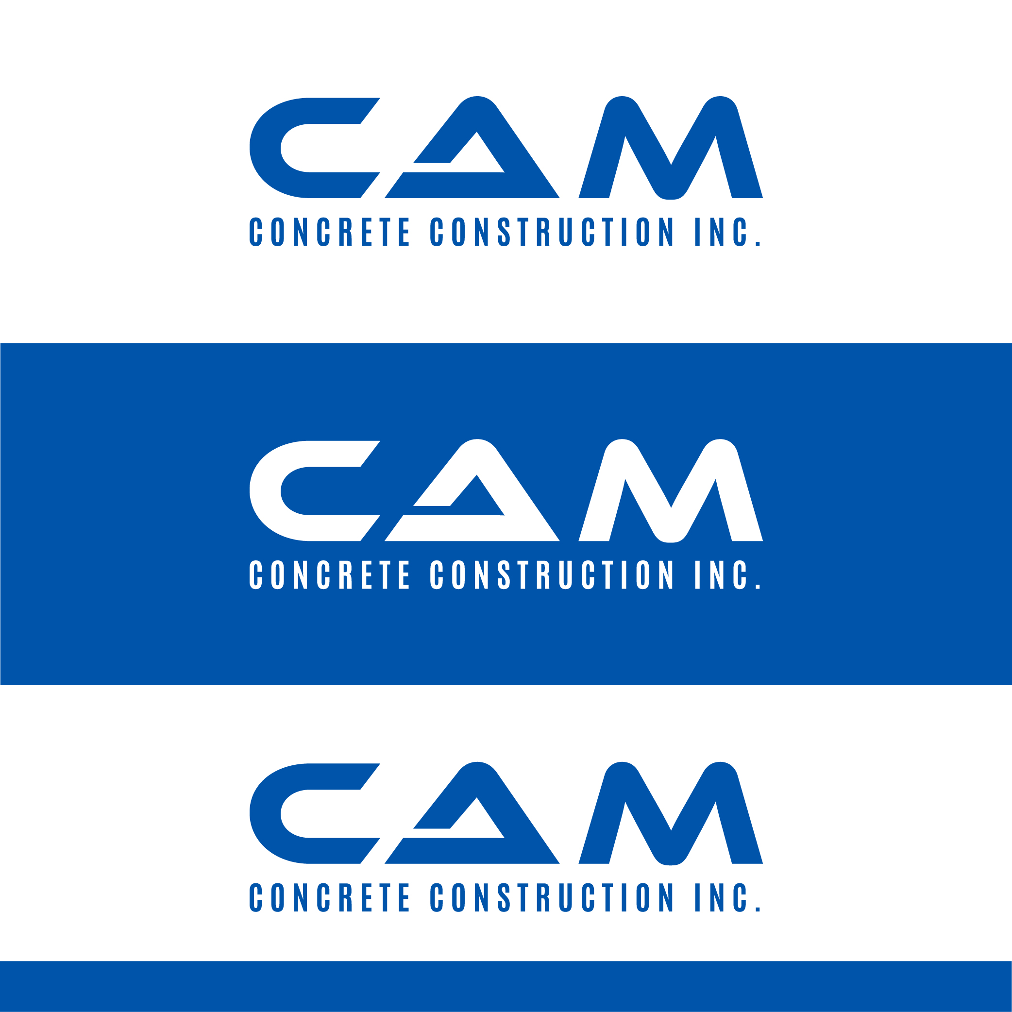 Logo Design by CrewType for CAM Concrete Construction, Inc. | Design #34456832