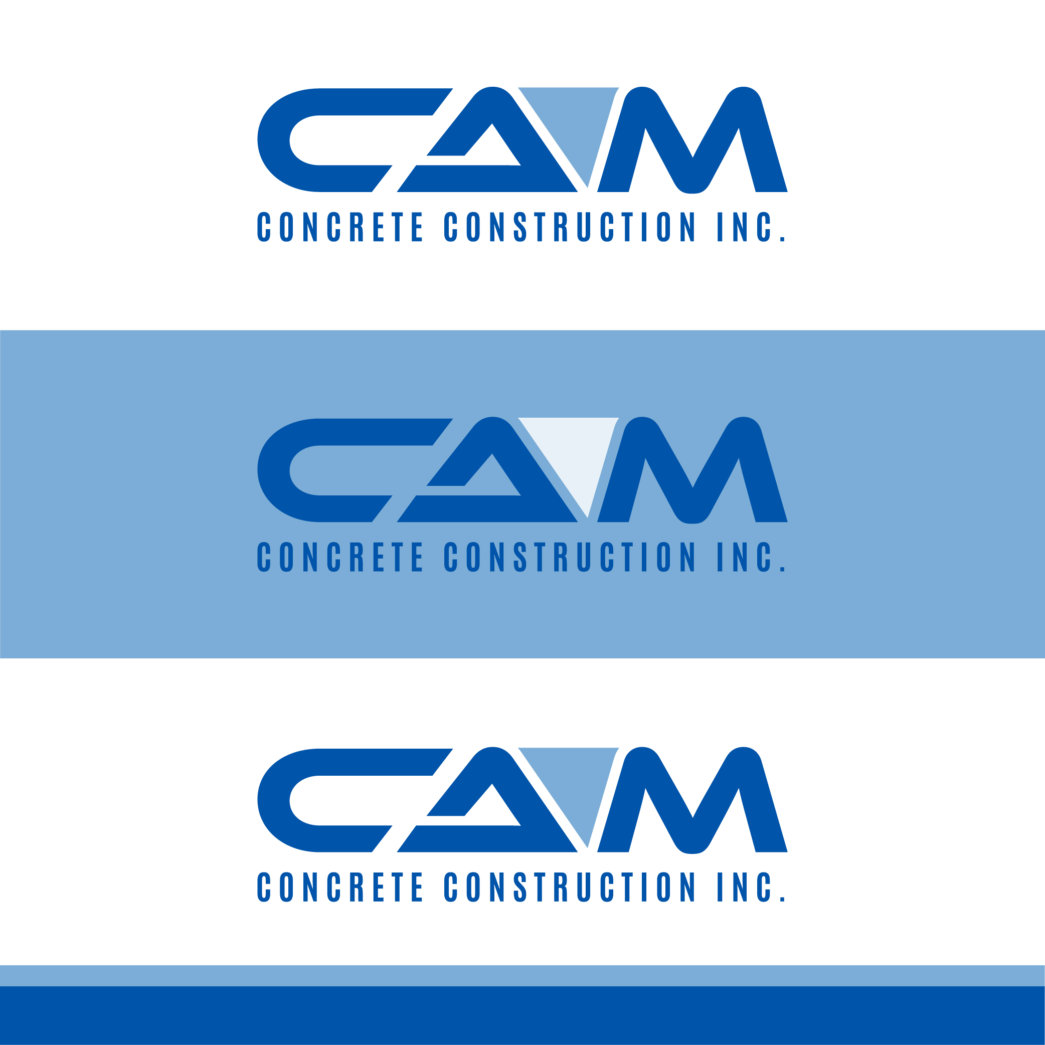 Logo Design by CrewType for CAM Concrete Construction, Inc. | Design #34456838