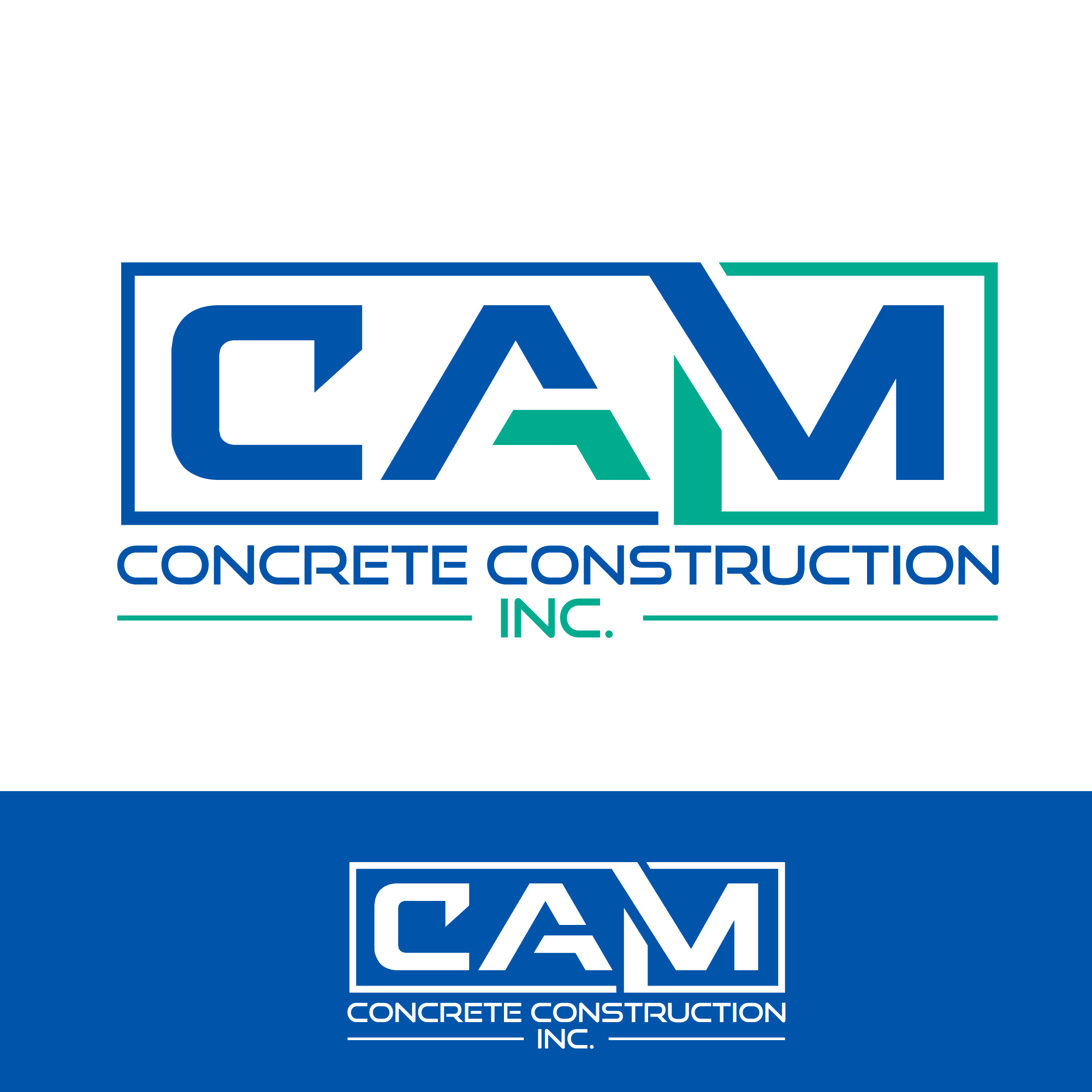 Logo Design by UMBRA Designs for CAM Concrete Construction, Inc. | Design #34458675