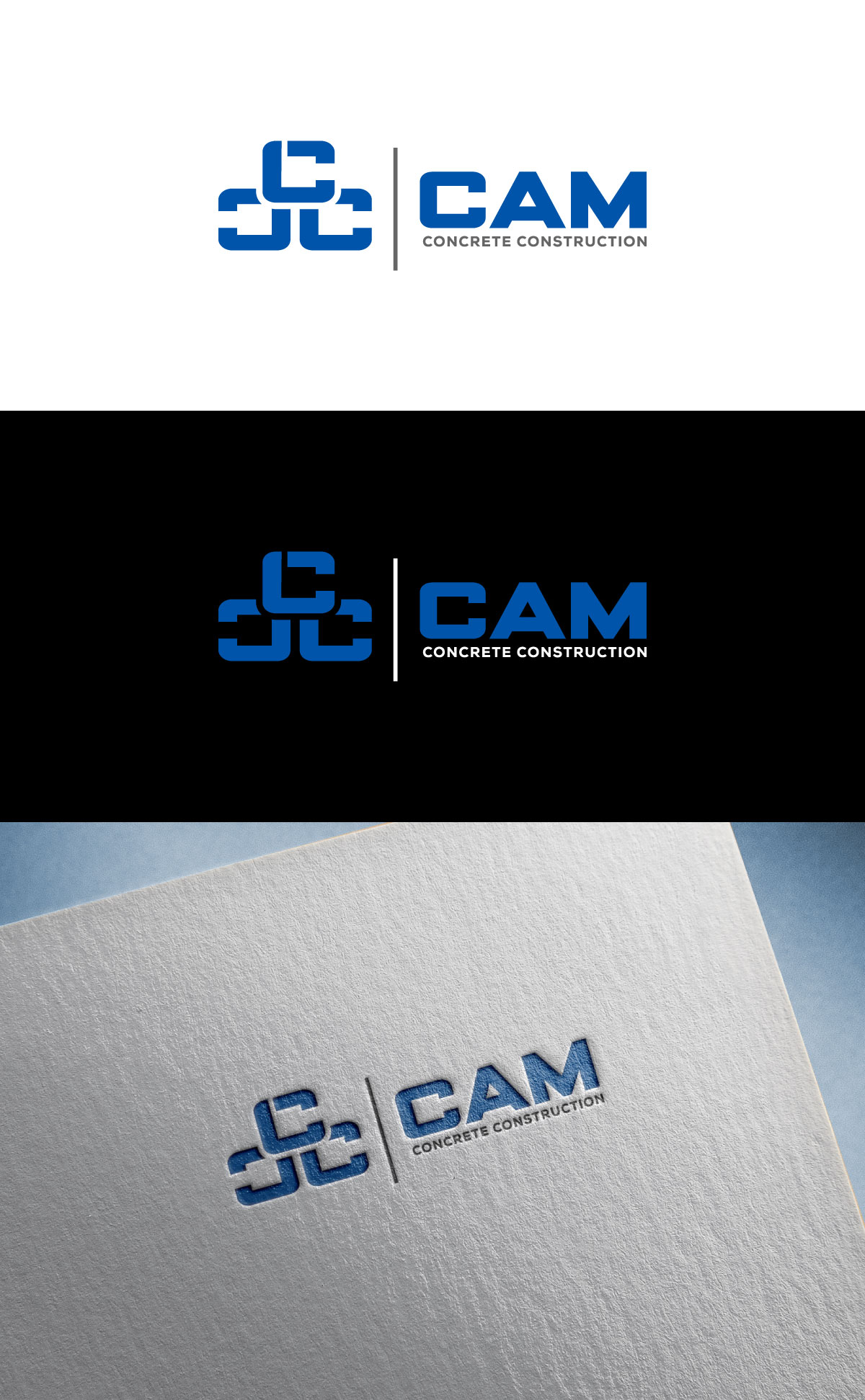 Logo Design by flora.c design for CAM Concrete Construction, Inc. | Design #34463542