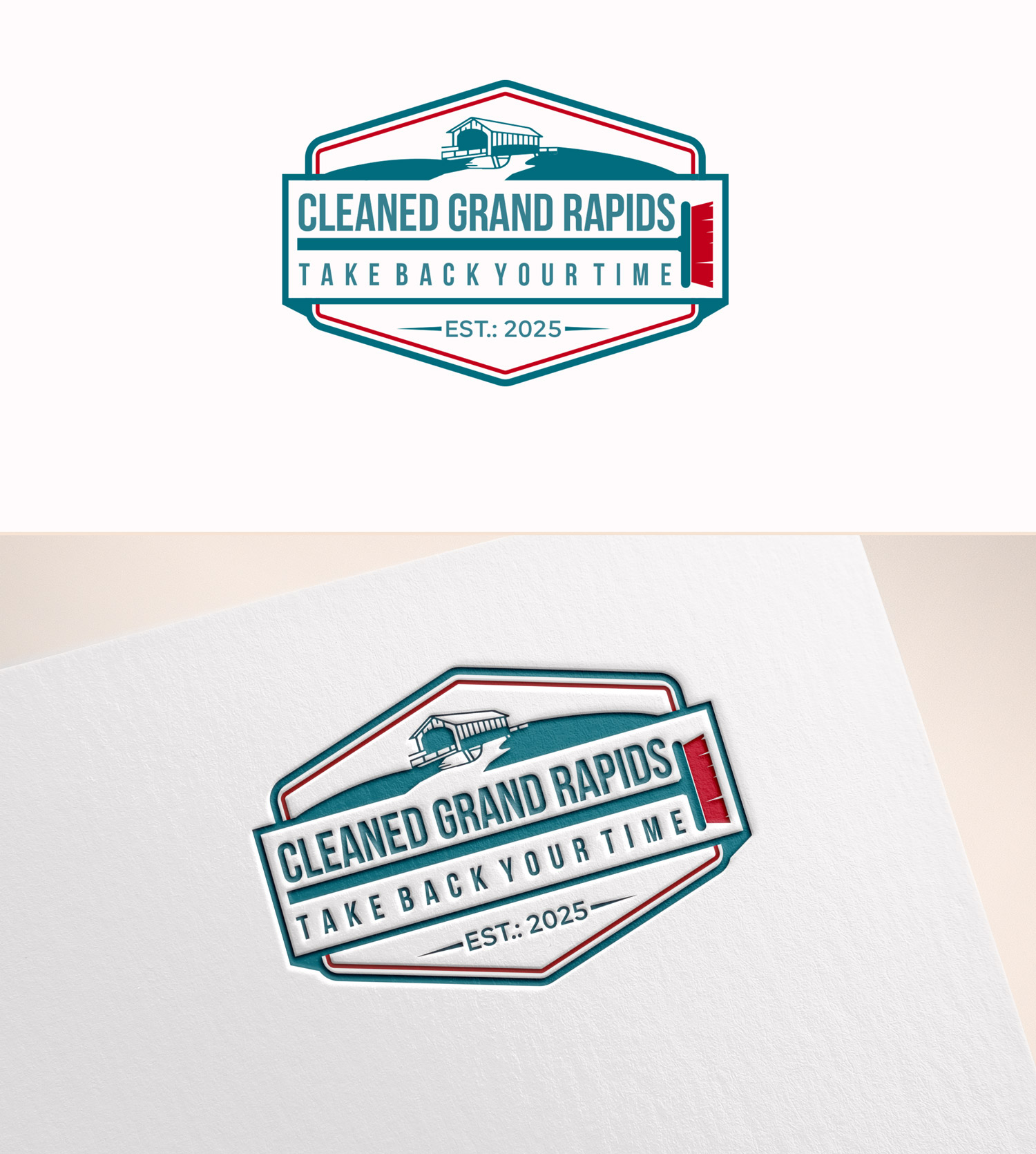 Logo Design by M Art & Design for Cleaned Grand Rapids | Design #34463202