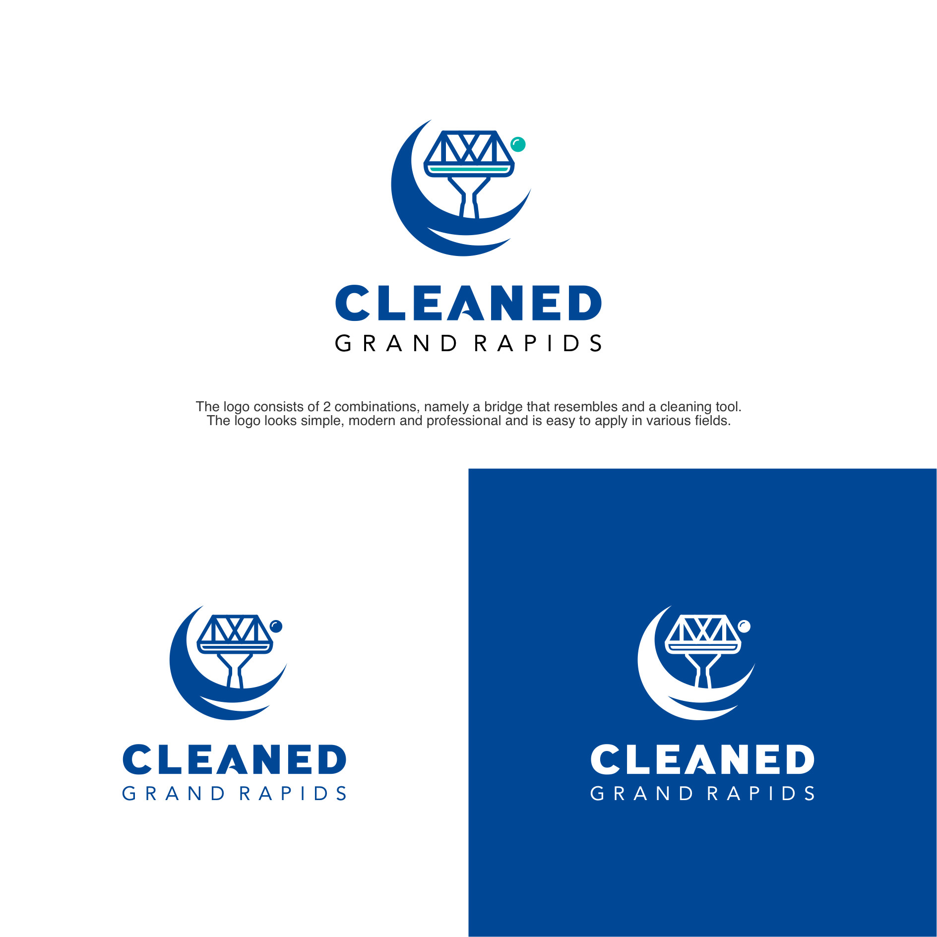 Logo Design by rizkielrachman for Cleaned Grand Rapids | Design #34477870