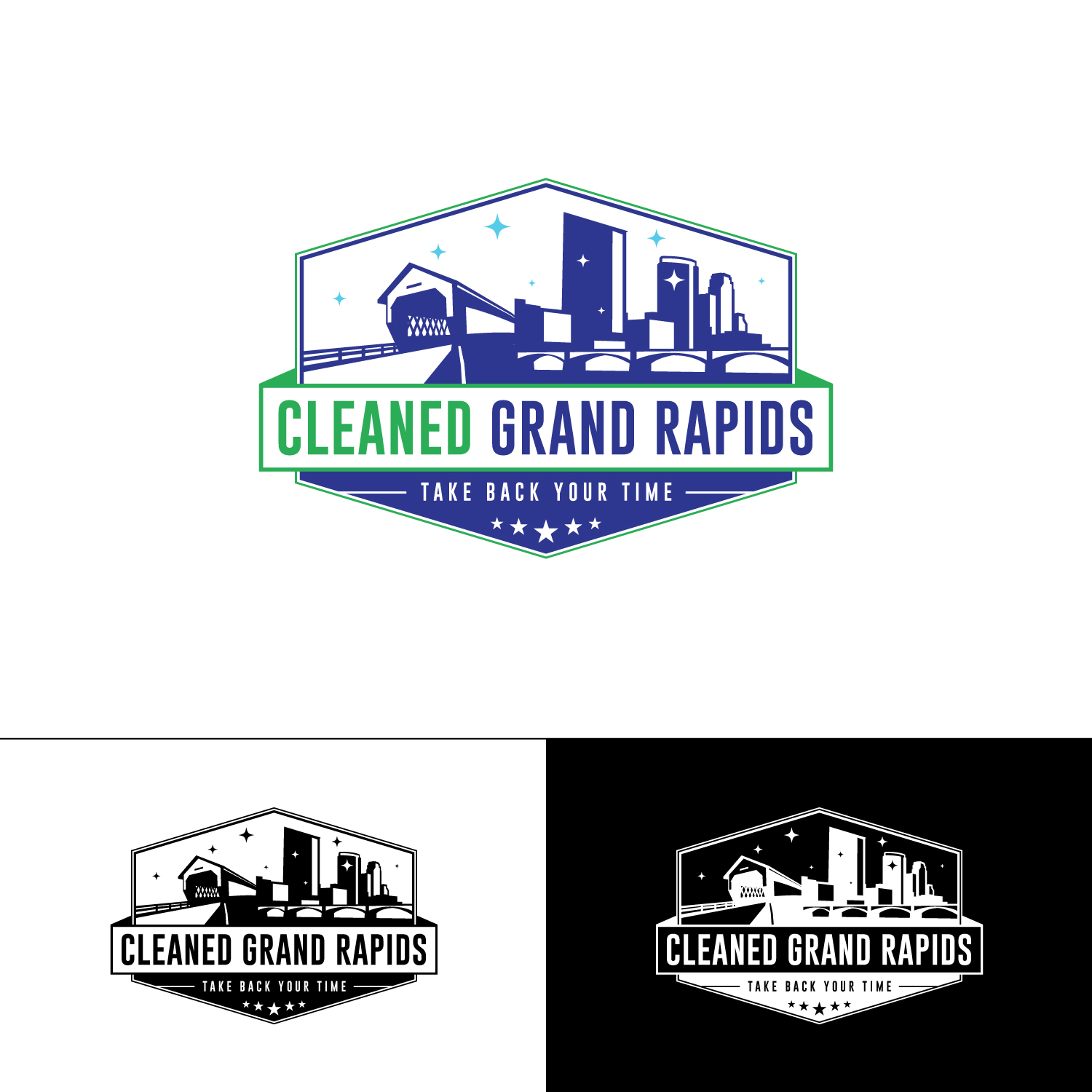 Logo Design by rddesign1992 for Cleaned Grand Rapids | Design #34464054