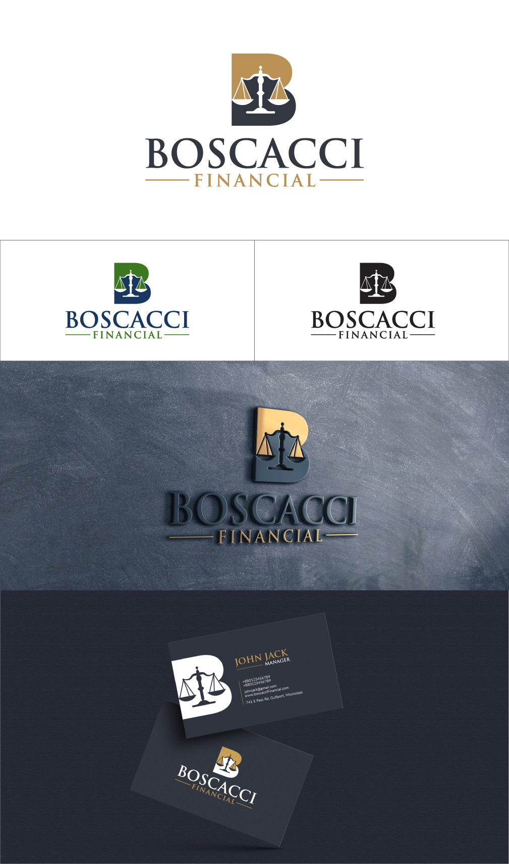 Logo Design by M Habib for Boscacci Financial | Design #34463295