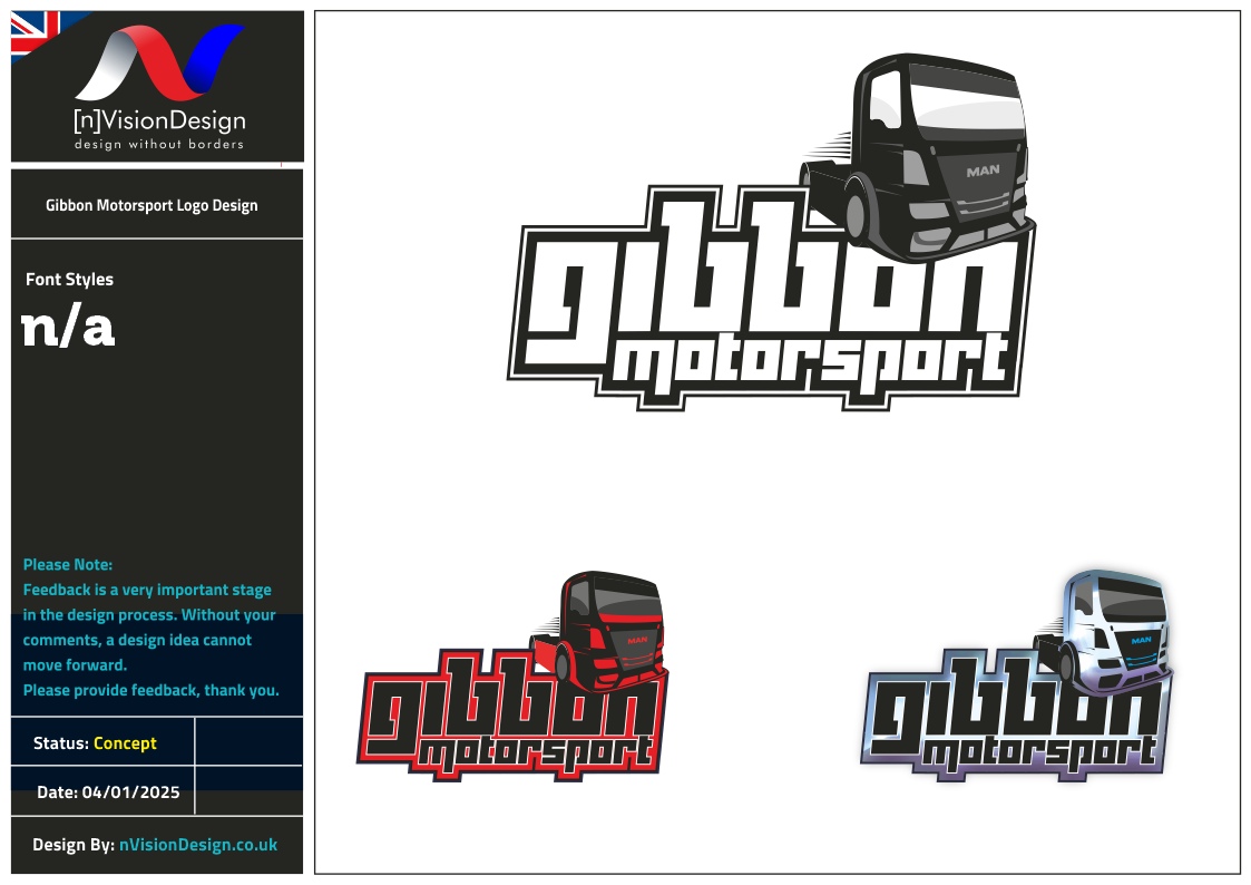 Logo-Design von nvisiondesign.co.uk für Gibbon Motorsport | Design #34472777
