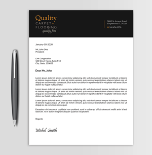 Letterhead Design by Expert Bappy for Quality Carpet + Flooring | Design: #34467973