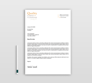 Letterhead Design by Expert Bappy for Quality Carpet + Flooring | Design: #34467982