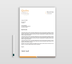 Letterhead Design by Expert Bappy for Quality Carpet + Flooring | Design: #34468053