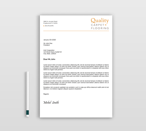 Letterhead Design by Expert Bappy for Quality Carpet + Flooring | Design: #34469144