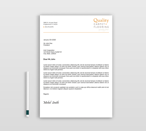 Letterhead Design by Expert Bappy for Quality Carpet + Flooring | Design: #34469145