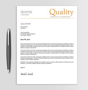Letterhead Design by Expert Bappy for Quality Carpet + Flooring | Design: #34470573