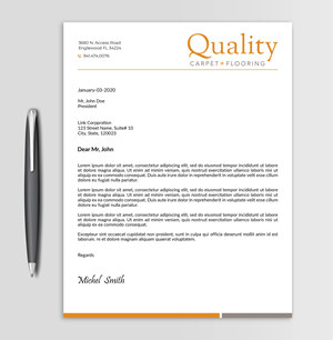 Letterhead Design by Expert Bappy for Quality Carpet + Flooring | Design: #34470574