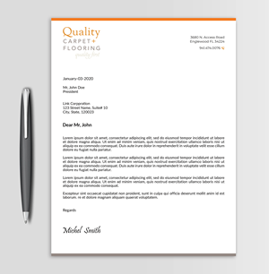 Letterhead Design by Expert Bappy for Quality Carpet + Flooring | Design: #34470641