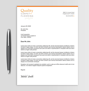 Letterhead Design by Expert Bappy for Quality Carpet + Flooring | Design: #34470661