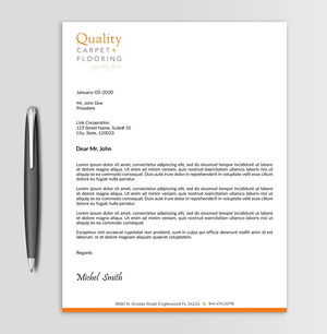 Letterhead Design by Expert Bappy for Quality Carpet + Flooring | Design: #34470714