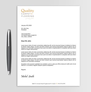 Letterhead Design by Expert Bappy for Quality Carpet + Flooring | Design: #34470715