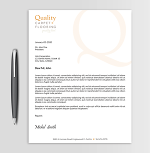 Letterhead Design by Expert Bappy for Quality Carpet + Flooring | Design: #34470717