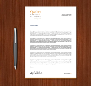 Letterhead Design by Expert Bappy for Quality Carpet + Flooring | Design: #34471153