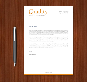 Letterhead Design by Expert Bappy for Quality Carpet + Flooring | Design: #34471169