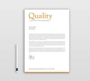 Diseño de Membrete por Expert Bappy para Quality Carpet + Flooring | Diseño: #34471684