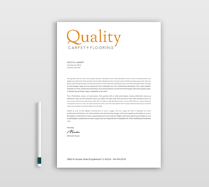 Diseño de Membrete por Expert Bappy para Quality Carpet + Flooring | Diseño: #34471685