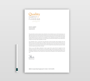 Diseño de Membrete por Expert Bappy para Quality Carpet + Flooring | Diseño: #34471687
