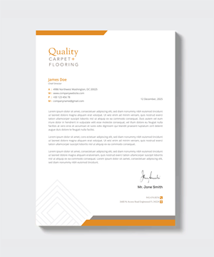 Diseño de Membrete por artbitin para Quality Carpet + Flooring | Diseño: #34469550