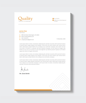 Diseño de Membrete por artbitin para Quality Carpet + Flooring | Diseño: #34469551