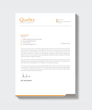 Diseño de Membrete por artbitin para Quality Carpet + Flooring | Diseño: #34469554