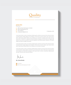 Diseño de Membrete por artbitin para Quality Carpet + Flooring | Diseño: #34469555