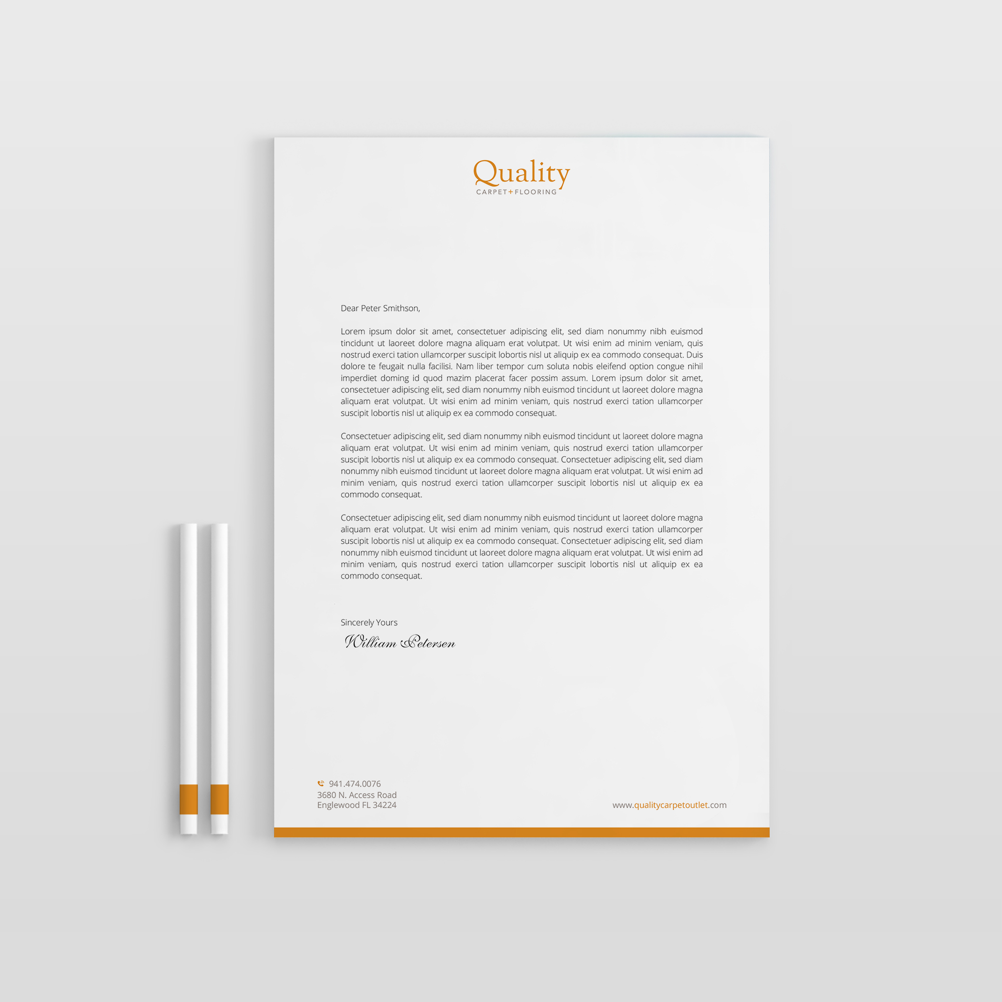Letterhead Design by OxonoArt for Quality Carpet + Flooring | Design #34469081