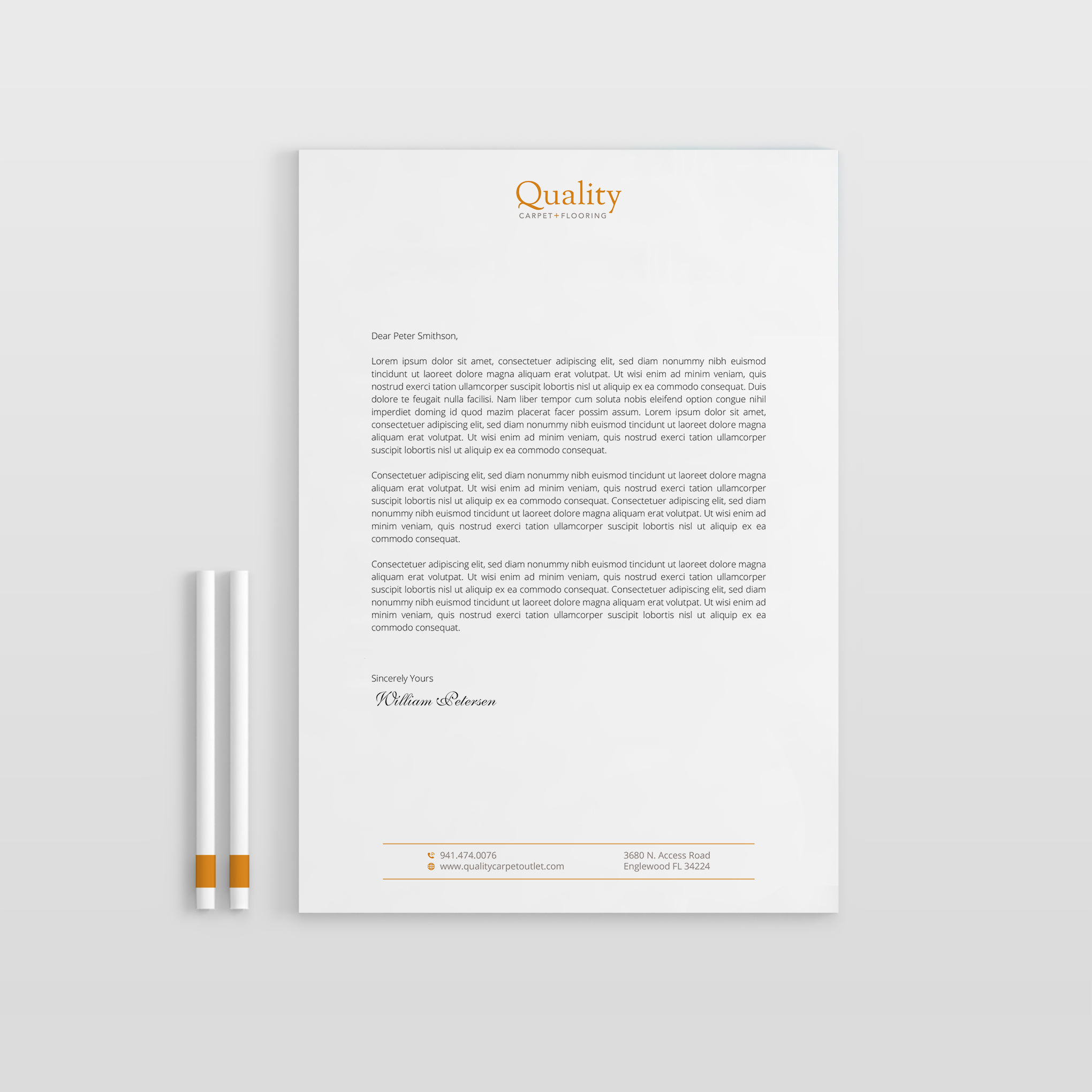 Letterhead Design by OxonoArt for Quality Carpet + Flooring | Design #34469122
