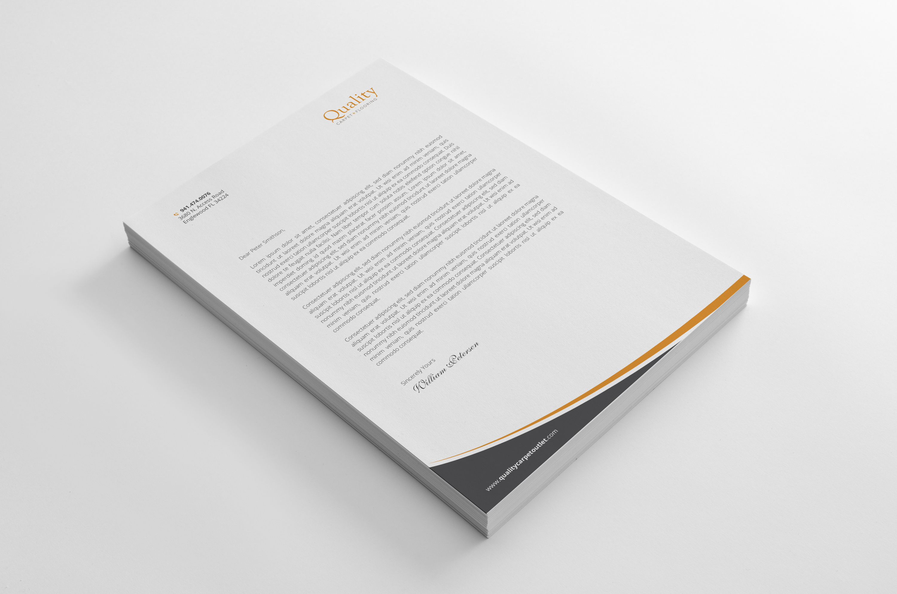Letterhead Design by OxonoArt for Quality Carpet + Flooring | Design #34473001