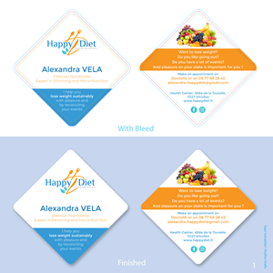 Business Card Design by Sajal Samaddar for Happy diet | Design: #34490781