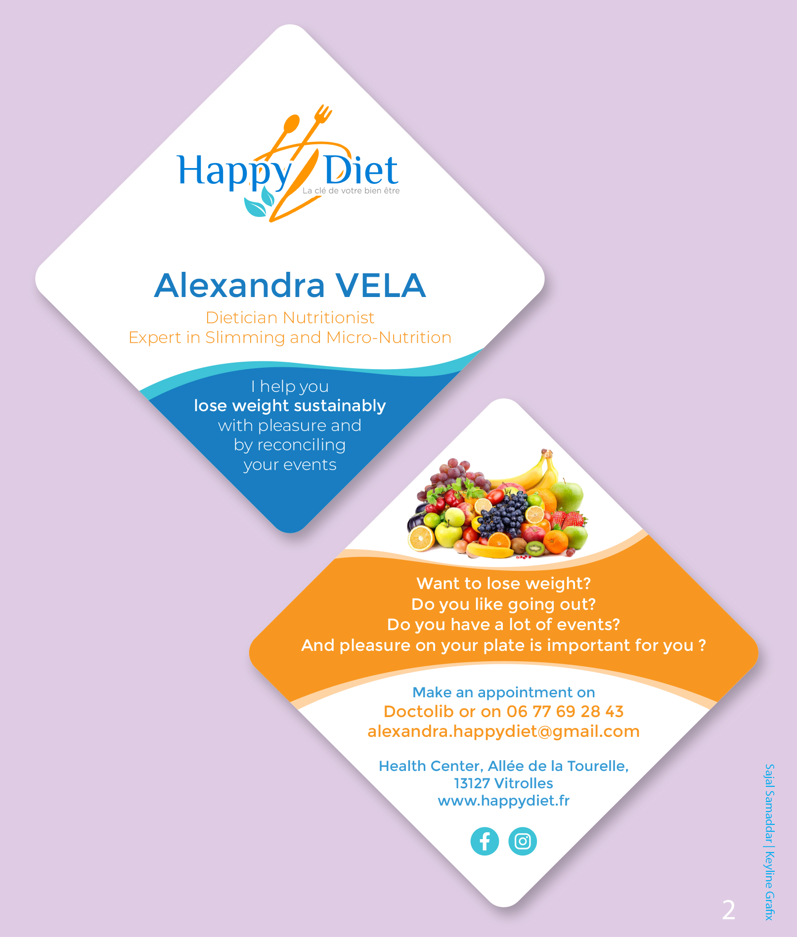 Business Card Design by Sajal Samaddar for Happy diet | Design #34490997