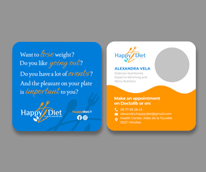 Business Card Design by Andrés Sebastián for Happy diet | Design #34492645
