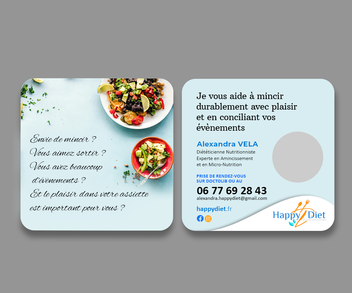 Business Card Design by Andrés Sebastián for Happy diet | Design #34511246